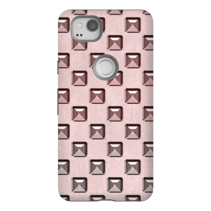 Pixel 2 StrongFit Soft Pink Shiny Gemstones by Andrea Haase