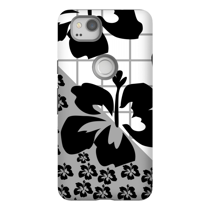 Pixel 2 StrongFit FLORAL PATTERN WITH CHECKS by MALLIKA