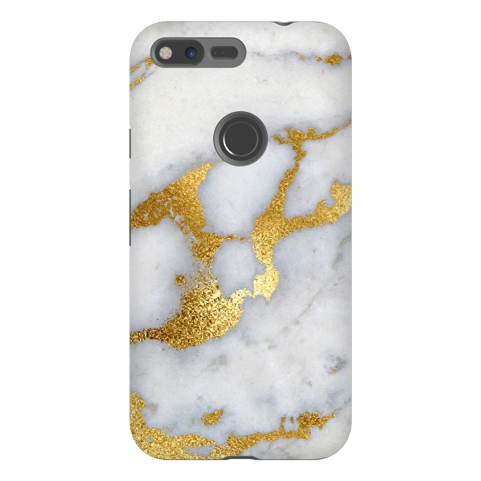 Pixel XL StrongFit Marble with Gold Metal Foil Veins by  Utart