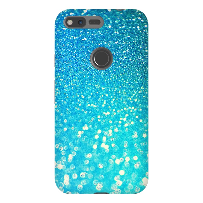 Pixel XL StrongFit Ocean Azure Blue Glitter by  Utart