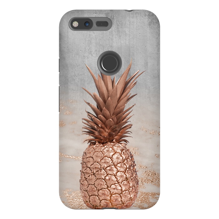 Pixel XL StrongFit Rose Gold Pineapple and Marble by  Utart