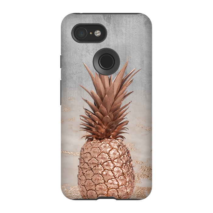 Pixel 3 StrongFit Rose Gold Pineapple and Marble by  Utart