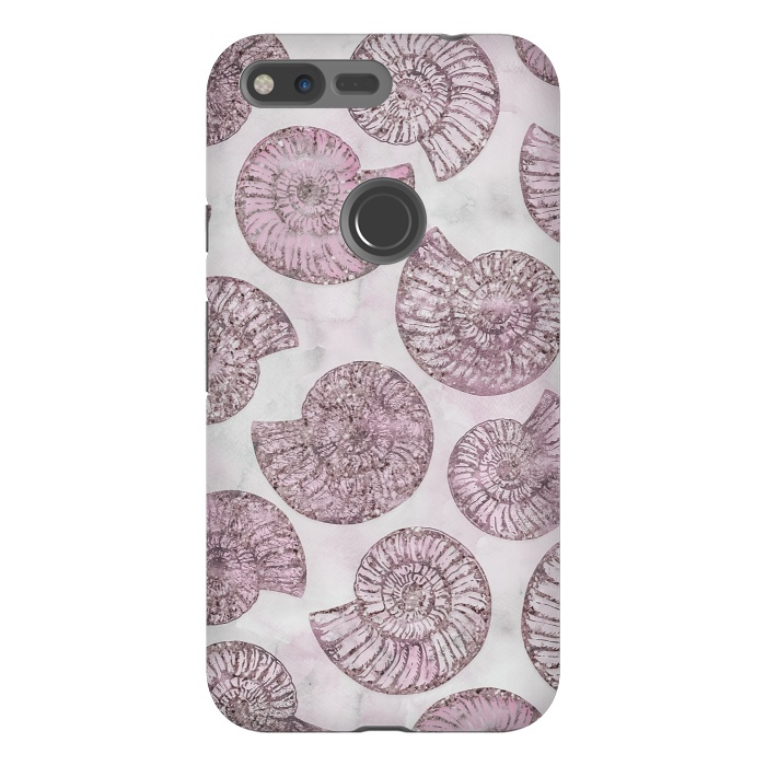Pixel XL StrongFit Soft Pink Fossils  by Andrea Haase
