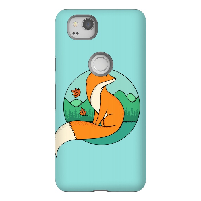 Pixel 2 StrongFit Fox and Landscape by Coffee Man