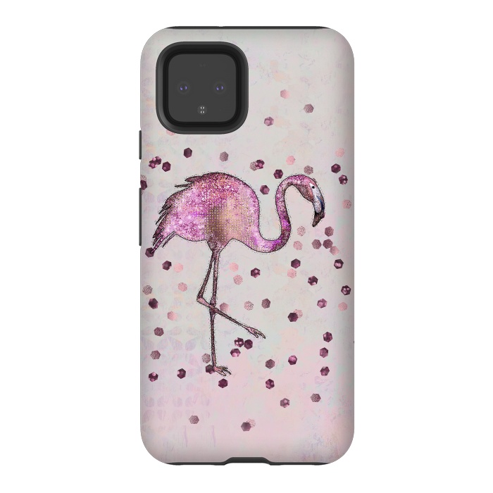 Pixel 4 StrongFit Glamorous Flamingo by Andrea Haase