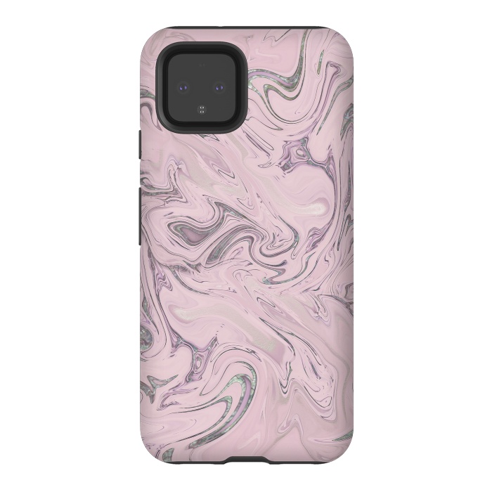 Pixel 4 StrongFit Retro Style Marble Soft Pastel 2 by Andrea Haase