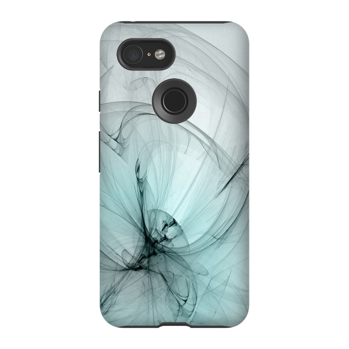 Pixel 3 StrongFit Magic Turquoise Fractal by Andrea Haase