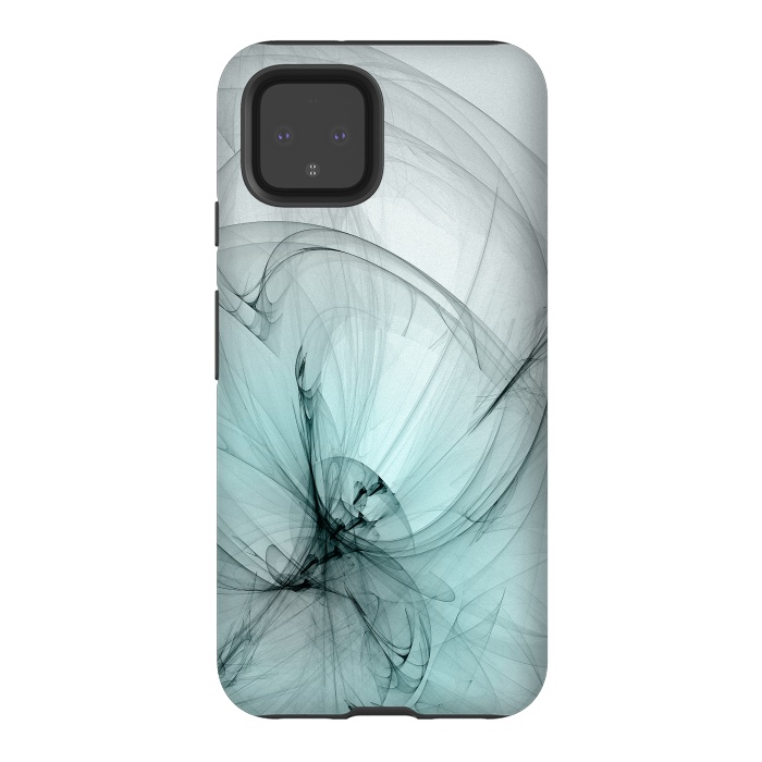 Pixel 4 StrongFit Magic Turquoise Fractal by Andrea Haase