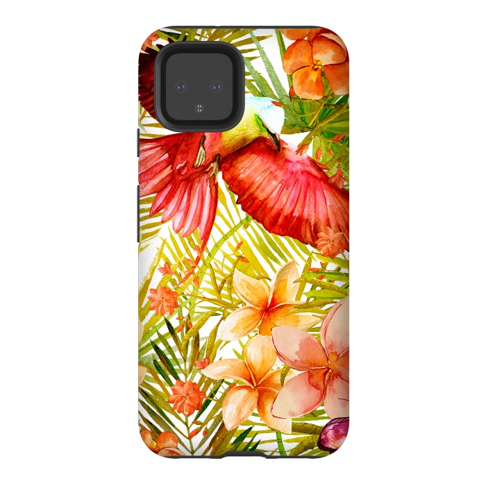 Pixel 4 StrongFit Tropical Bird in Jungle by  Utart