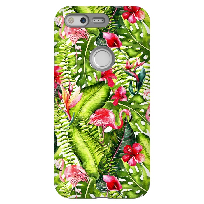 Pixel StrongFit Flower Jungle and Flamingo  by  Utart