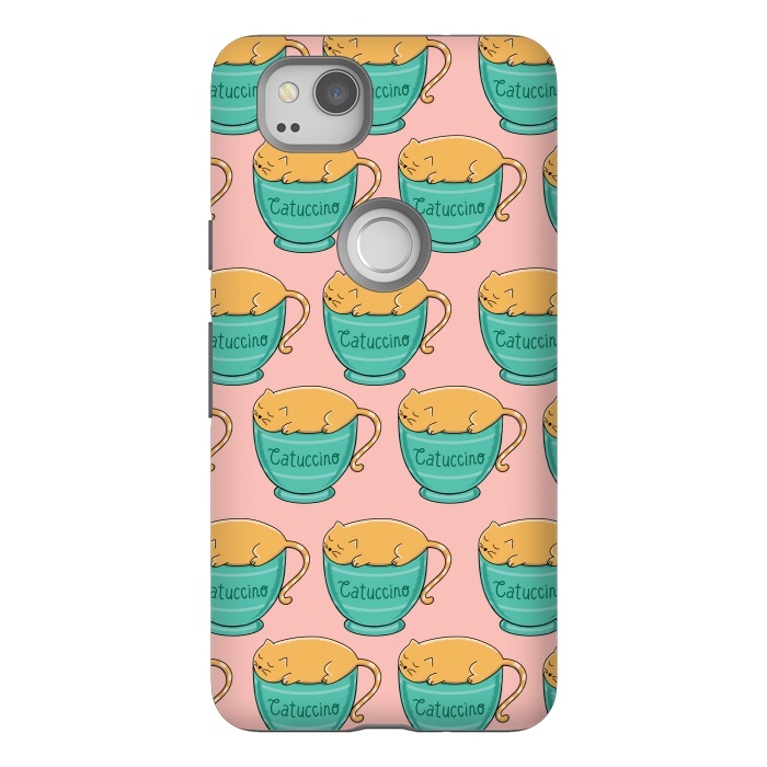 Pixel 2 StrongFit Catuccino Pattern 2 by Coffee Man