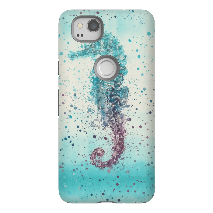 Pixel 2 StrongFit Seahorse Watercolor Art by Andrea Haase
