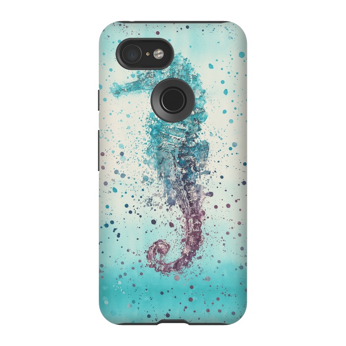 Pixel 3 StrongFit Seahorse Watercolor Art by Andrea Haase