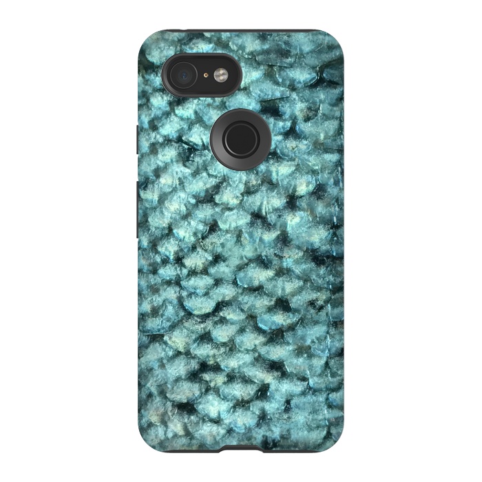 Pixel 3 StrongFit Shimmering Fish Scale  by Andrea Haase