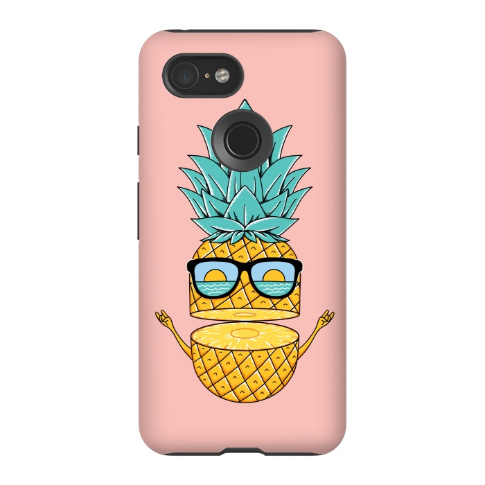 Pixel 3 StrongFit Pineapple Sunglasses Pink by Coffee Man