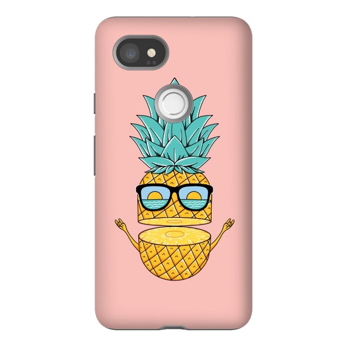 Pixel 2XL StrongFit Pineapple Sunglasses Pink by Coffee Man