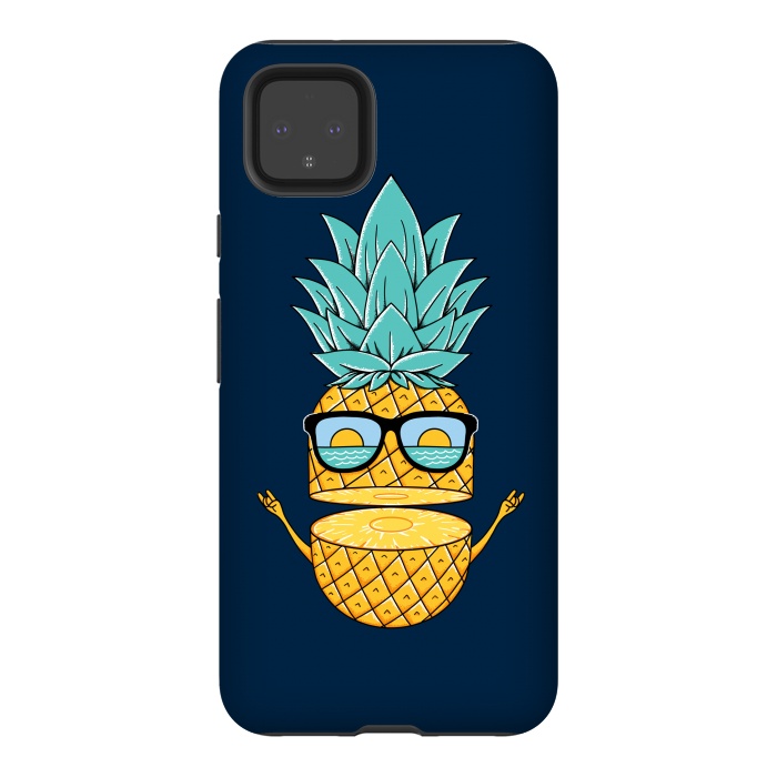 Pixel 4XL StrongFit Pineapple Sunglasses Blue by Coffee Man