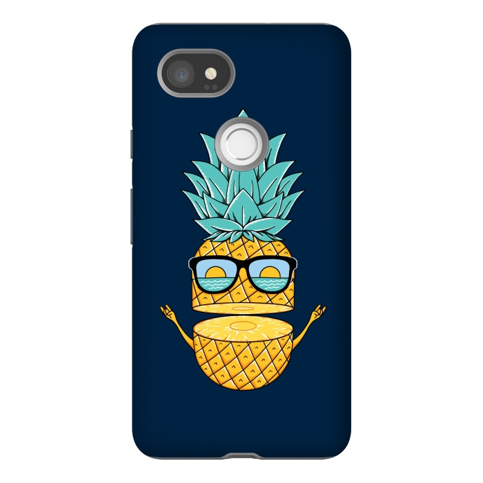 Pixel 2XL StrongFit Pineapple Sunglasses Blue by Coffee Man