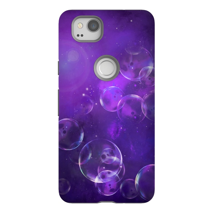 Pixel 2 StrongFit Surreal Purple Bubbles by Andrea Haase