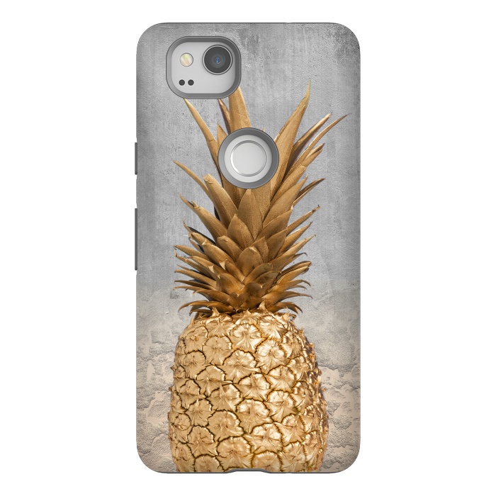 Pixel 2 StrongFit Gold Pineapple and Marble by  Utart