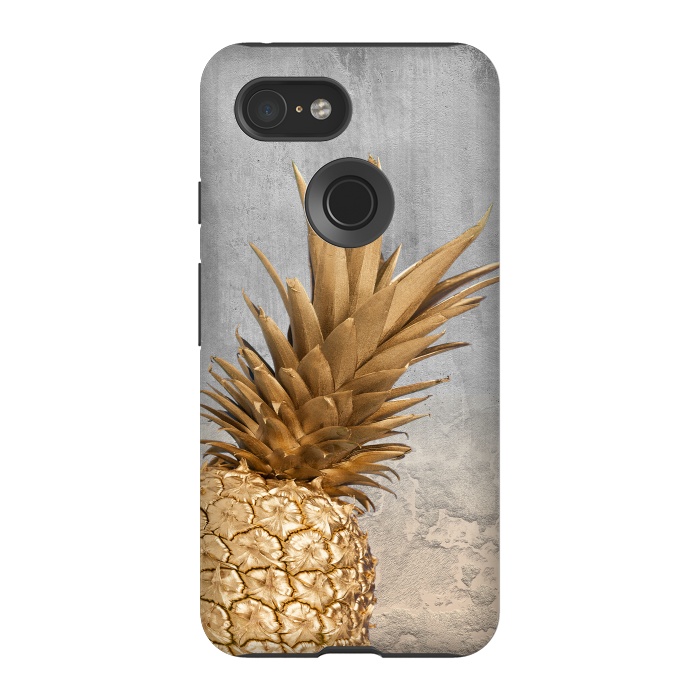 Pixel 3 StrongFit Gold Aloha Pineapple  by  Utart