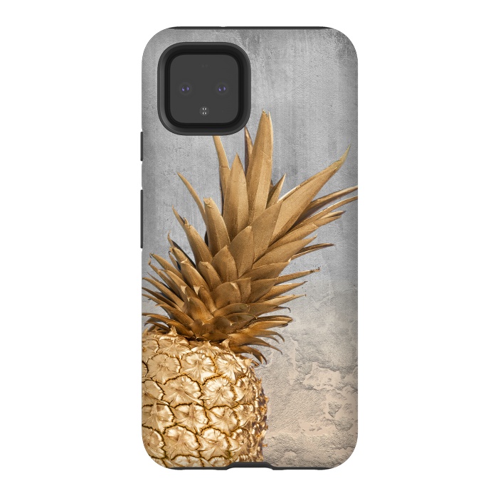 Pixel 4 StrongFit Gold Aloha Pineapple  by  Utart