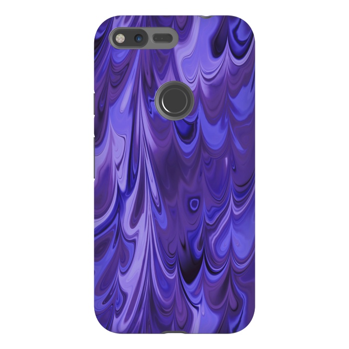 Pixel XL StrongFit Purple Faux Marble 2 by Andrea Haase