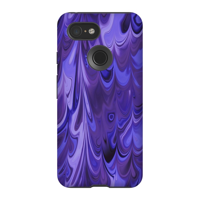 Pixel 3 StrongFit Purple Faux Marble 2 by Andrea Haase