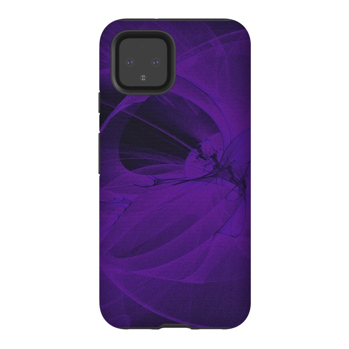 Pixel 4 StrongFit Purple Fractals by Andrea Haase