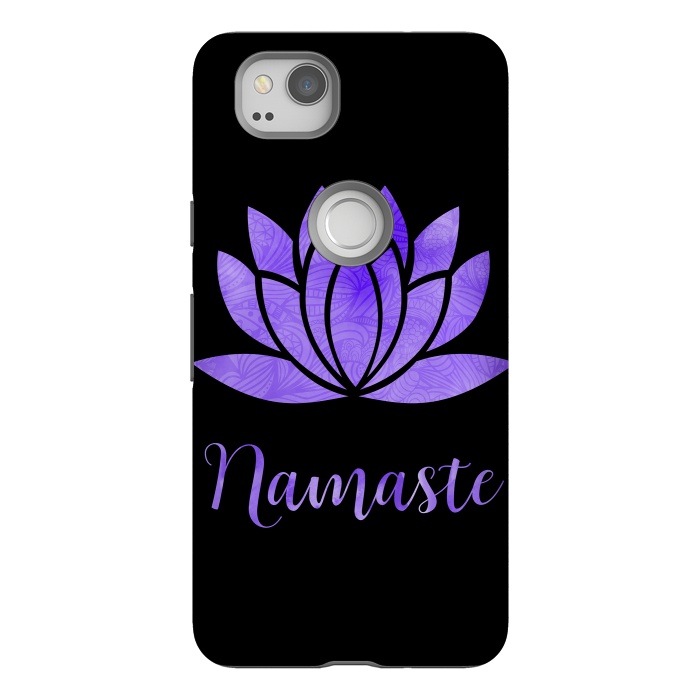 Pixel 2 StrongFit Namaste Lotus Flower by Andrea Haase
