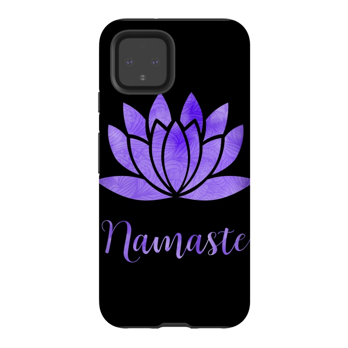Pixel 4 StrongFit Namaste Lotus Flower by Andrea Haase
