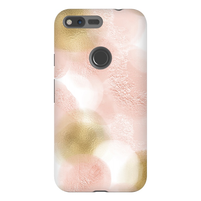 Pixel XL StrongFit Gold and Pink Blush Dots by  Utart