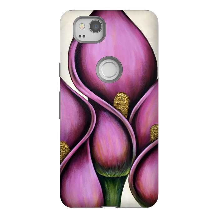 Pixel 2 StrongFit New Pink Calla Lilies by Denise Cassidy Wood