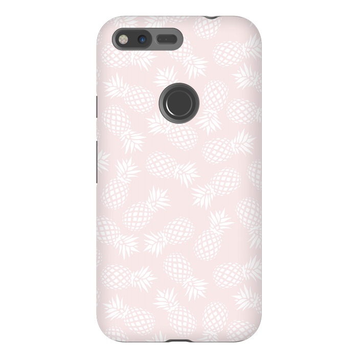 Pixel XL StrongFit Pineapple pattern on pink 022 by Jelena Obradovic