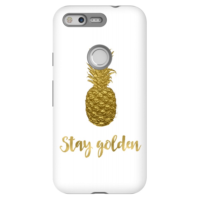 Pixel StrongFit Stay Golden Precious Pineapple by Andrea Haase