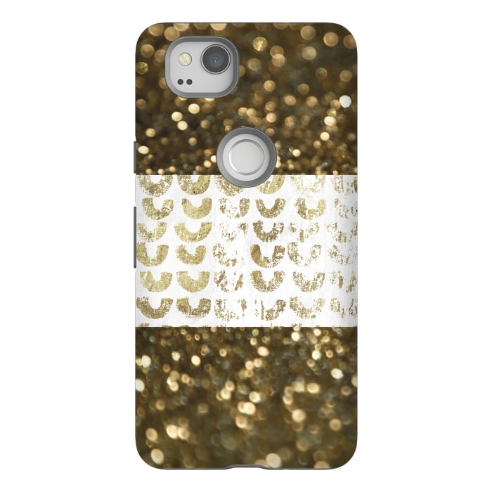 Pixel 2 StrongFit Golden Glitter by Andrea Haase