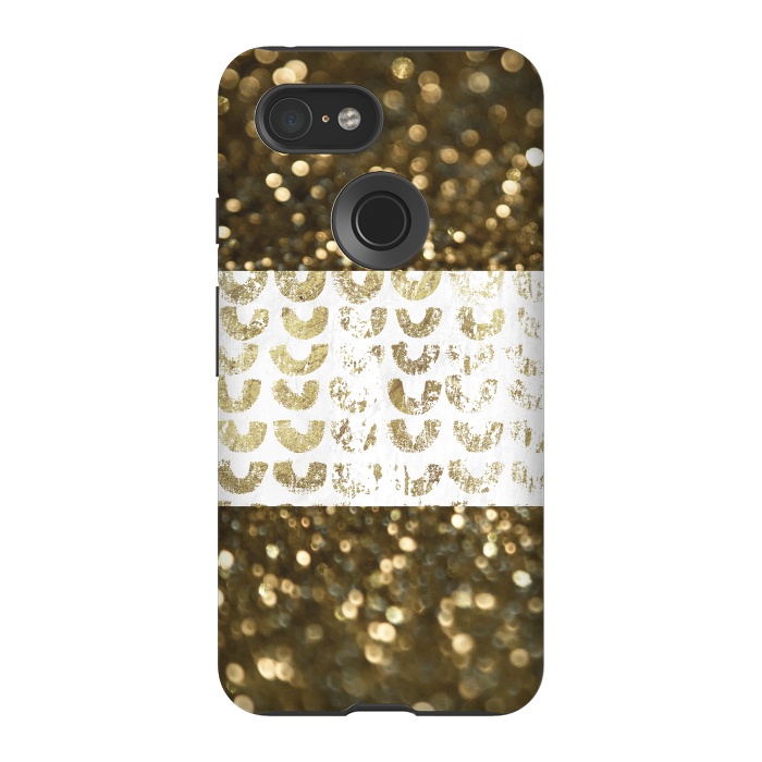 Pixel 3 StrongFit Golden Glitter by Andrea Haase