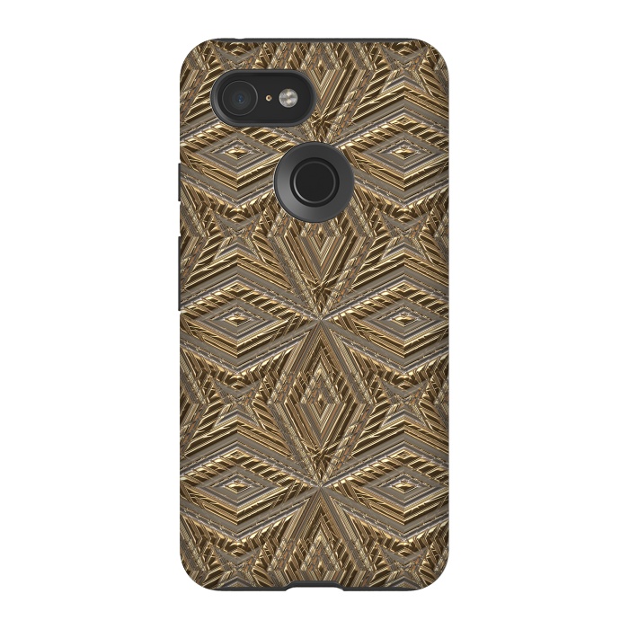 Pixel 3 StrongFit Golden Embossed Ornaments by Andrea Haase