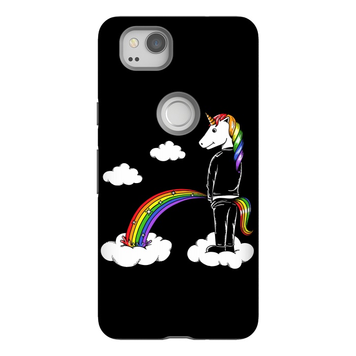Pixel 2 StrongFit Unicorn Rainbow by Coffee Man