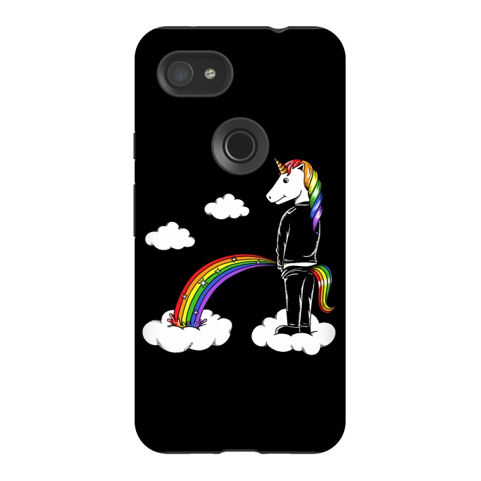 Pixel 3AXL StrongFit Unicorn Rainbow by Coffee Man