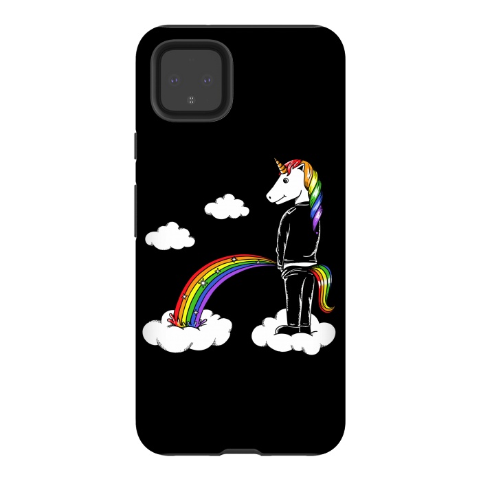 Pixel 4XL StrongFit Unicorn Rainbow by Coffee Man