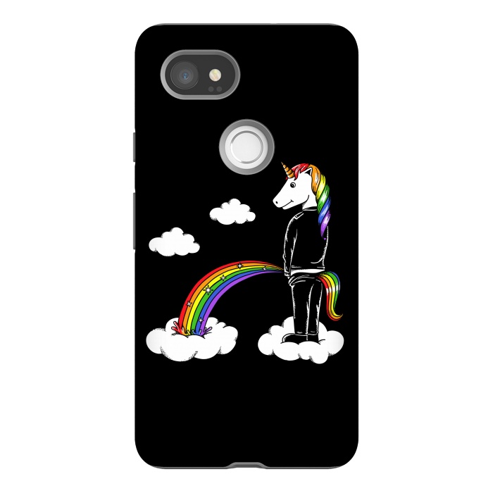 Pixel 2XL StrongFit Unicorn Rainbow by Coffee Man