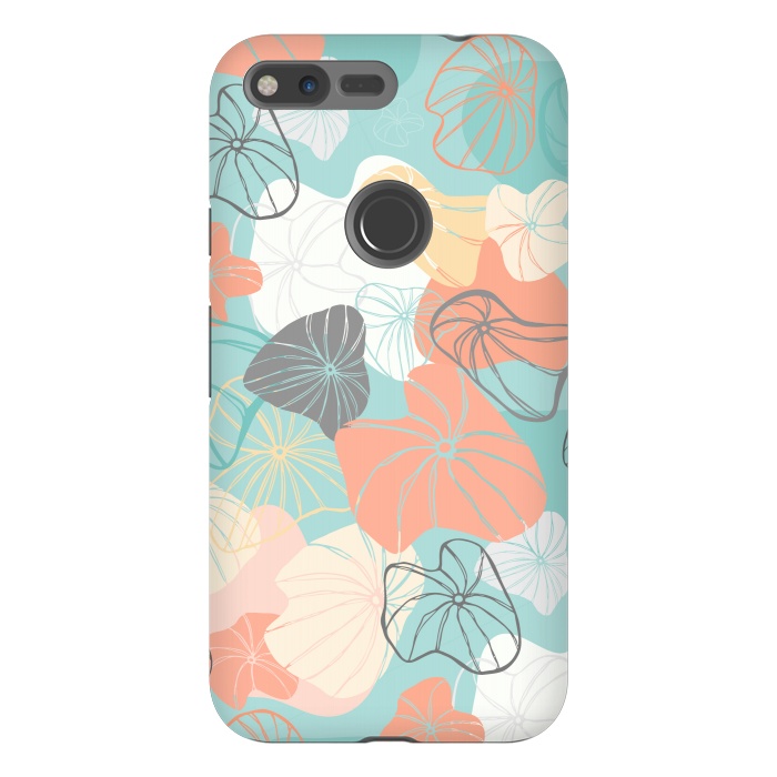 Pixel XL StrongFit Abstract Dandelion Seeds on Teal by Paula Ohreen