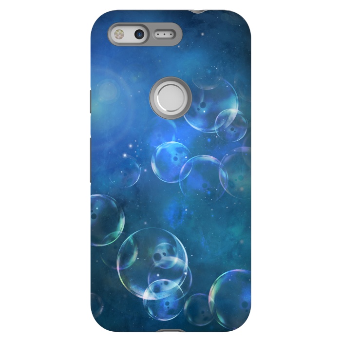 Pixel StrongFit Surreal Blue Bubbles by Andrea Haase