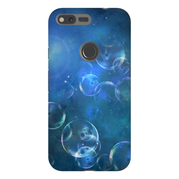 Pixel XL StrongFit Surreal Blue Bubbles by Andrea Haase