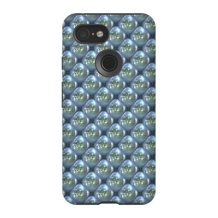 Pixel 3 StrongFit Blue Shimmering Pearls by Andrea Haase