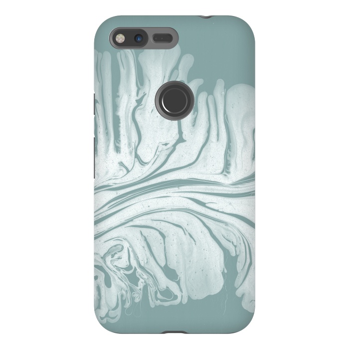 Pixel XL StrongFit Teal Liquid Paint by Andrea Haase
