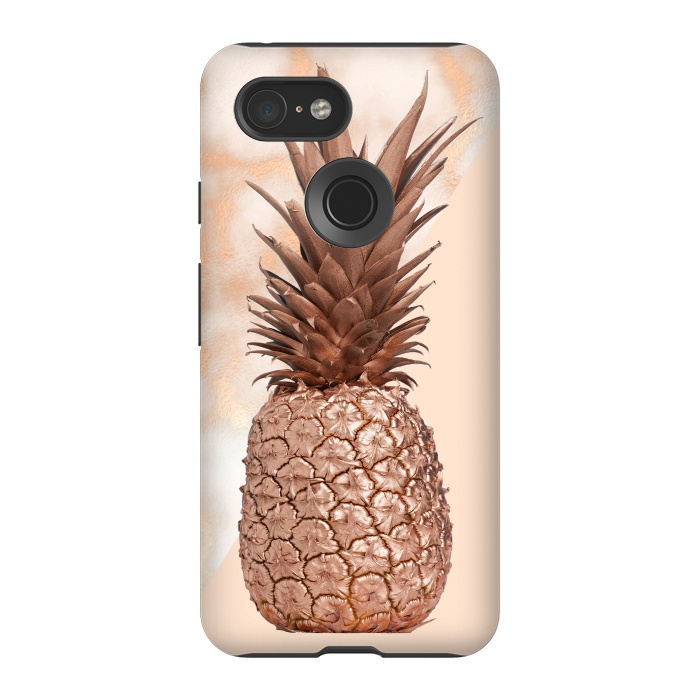 Pixel 3 StrongFit Sweet Copper Pineapple and Marble by  Utart