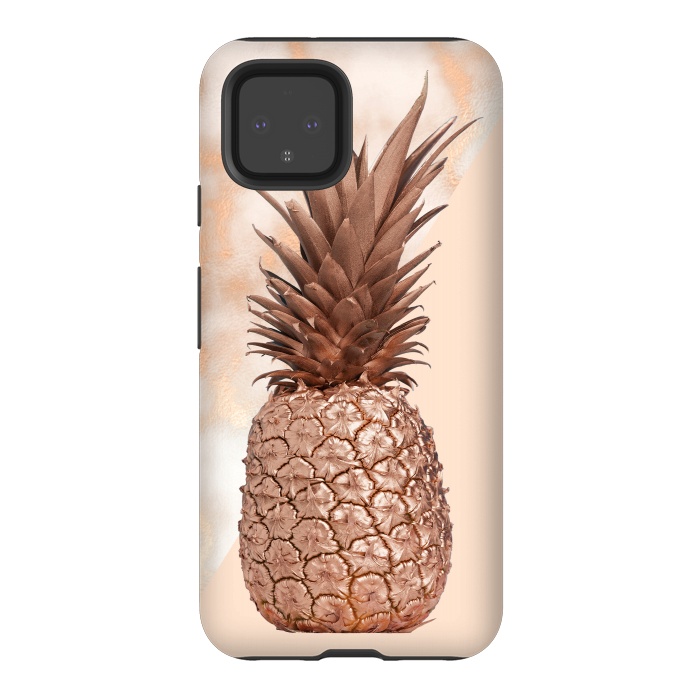 Pixel 4 StrongFit Sweet Copper Pineapple and Marble by  Utart
