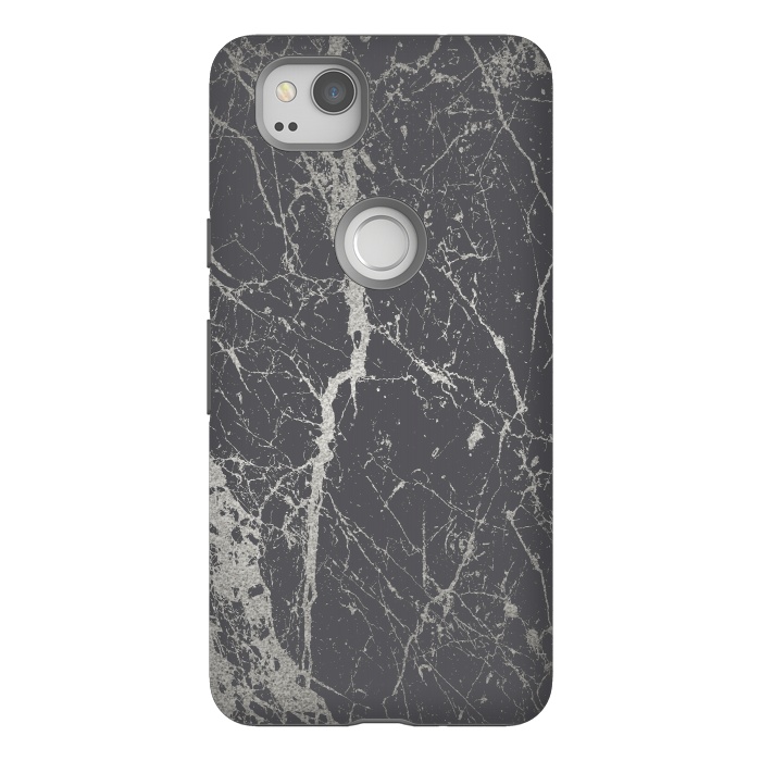 Pixel 2 StrongFit Elegant Silver Marble 2 by Andrea Haase